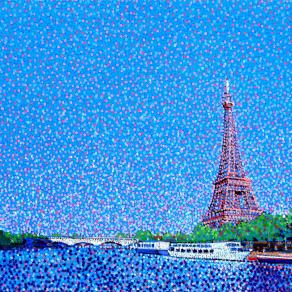 Eiffel Tower and the Seine River Landscape