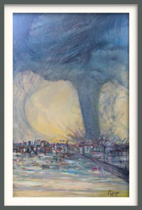 "The devastating tornado" 