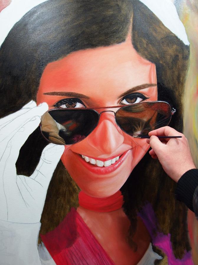 Pintura em progresso - Pormenor / Painting in progress - Detail 