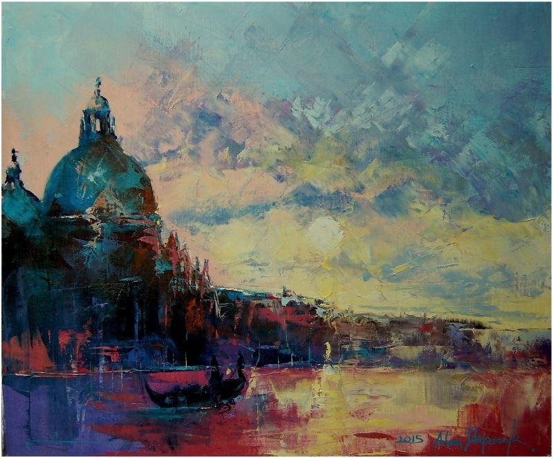 Adam Wajerczyk - Venise - olio su tela - 60 x 55