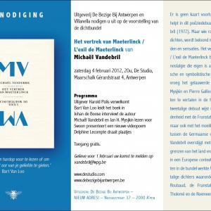 'Het vertrek van Maeterlinck' book presentation