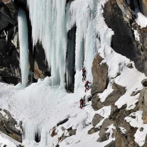 Italy. Val d'Aosta. White and his reflexes