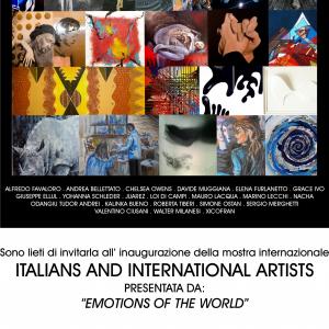 Emotions of the world: Italians and international artists