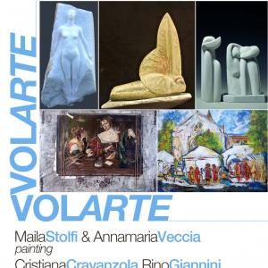 VOLARTE: Maila Stolfi & Annamaria Veccia pittura Cristiana Cravanzola, Rino Giannini & Sylvia Loew scultura