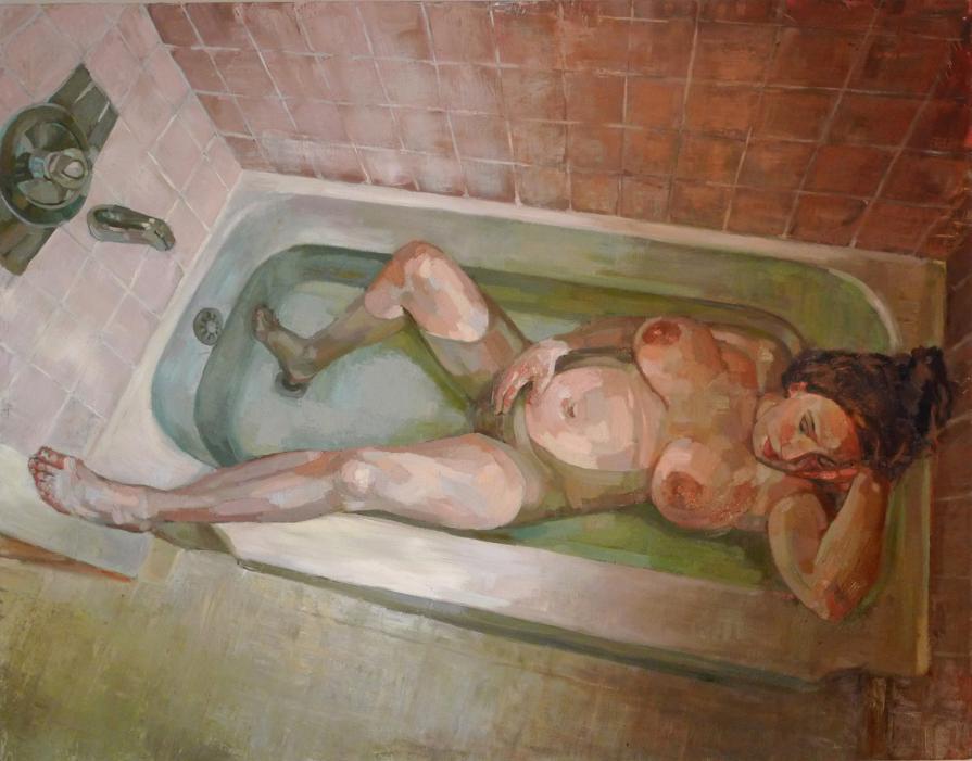 Pregnant Woman in a Bath Tub