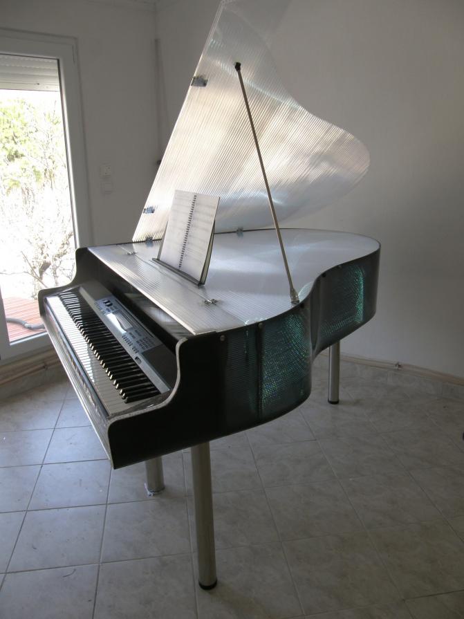 Translucent lighted stage piano 3