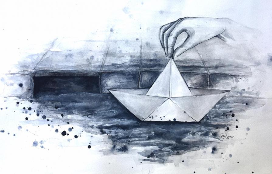 Face The rain on a Paper Boat