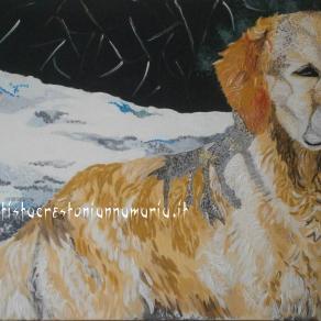 Golden Retriever - Olio su Tela 70/50 - Tecnica Pennello