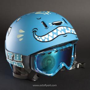 "The blue helmet!"