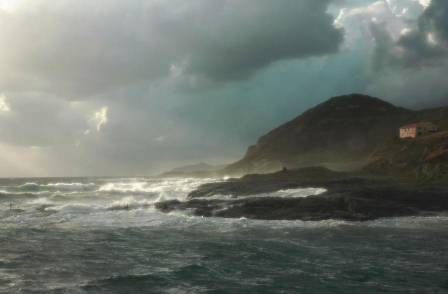 Bosa: Tempesta alla foce del Temo 