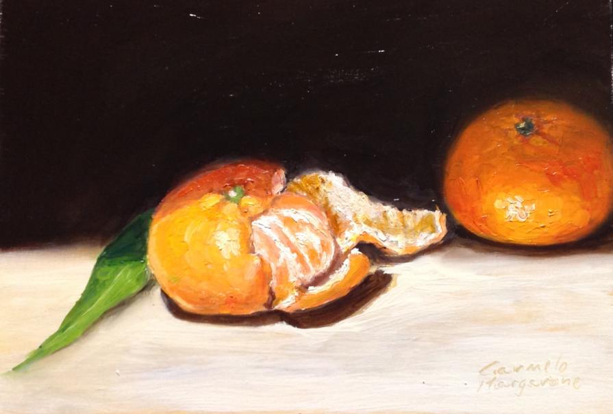 Clementine olio su tavola  25 x 17 cm