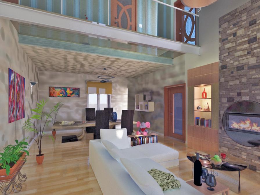 Render con 3ds Max Villa con sottotetto