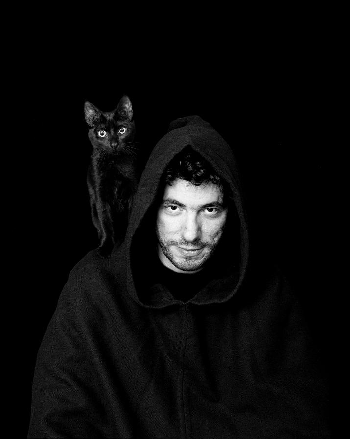 Monk with Cat