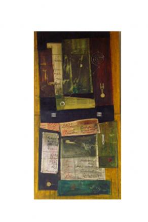 Lettera d'Artista   collage su tavola     50x100   1983