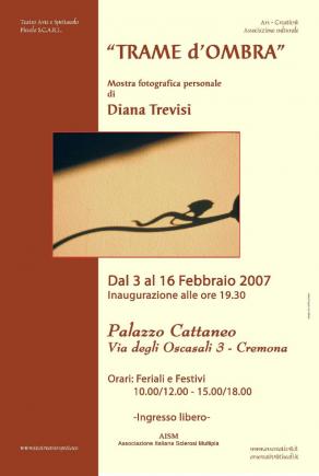 Locandina Mostra Diana Trevisi Palazzo Cattaneo Cremona