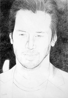 Ritratto dell'attore Keanu Reeves