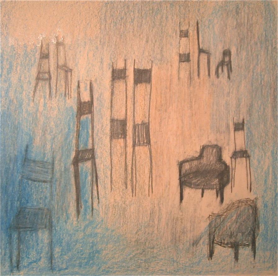 Study. Chairs. Blue.