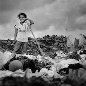 Kids on garbage-dumps