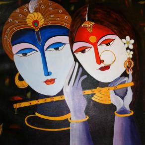 Radha Krishna Painting- Original for Sale