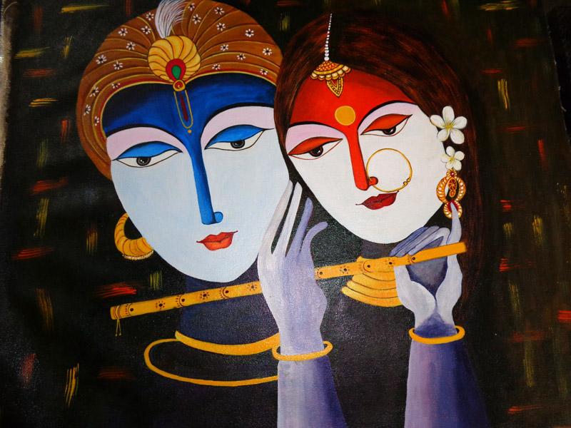 Radha Krishna Painting- Original for Sale