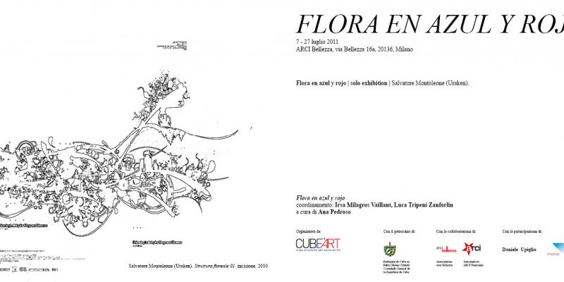 Flora en azul y rojo | Uraken solo exhibition