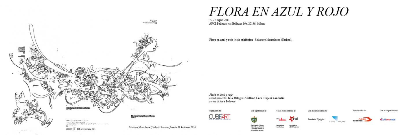 Flora en azul y rojo | Uraken solo exhibition