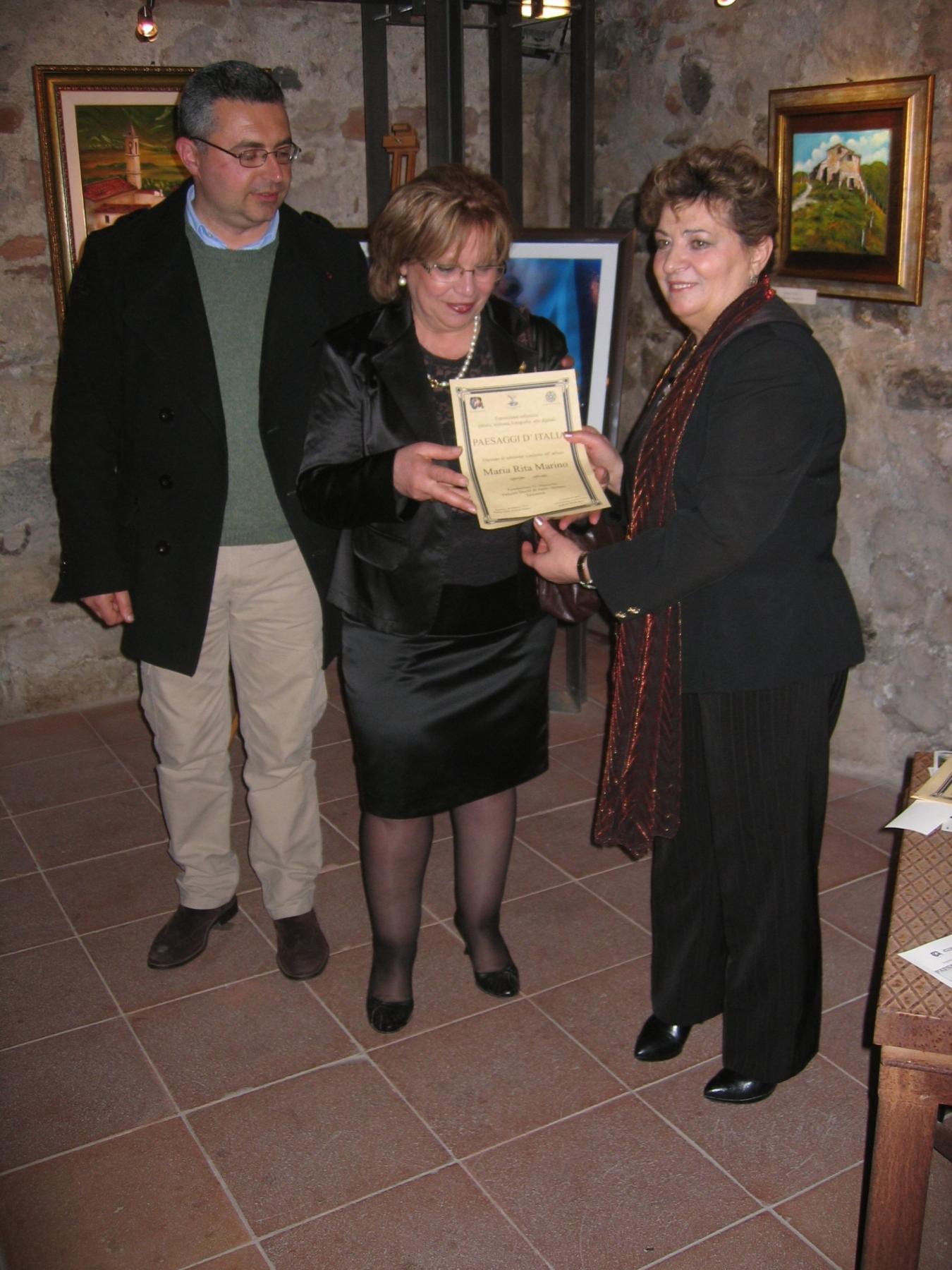 Collettiva d'Arte " PAESAGGI D'ITALIA" Comune di Taormina. Dal 20 al 28 Febbraio 2010