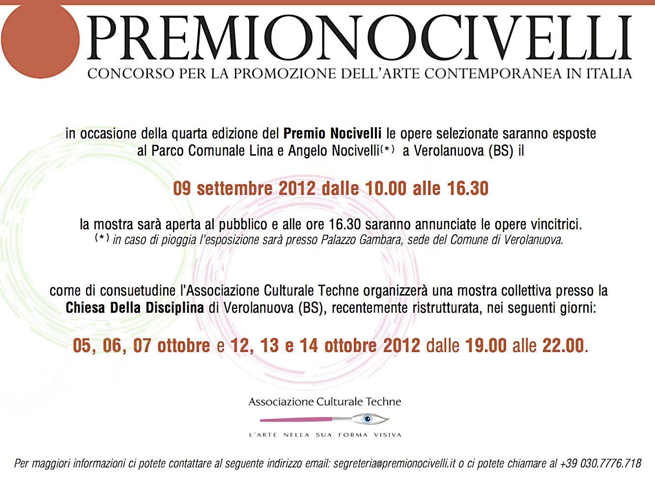 Premio Nocivelli - Concorso per la promozione dell'arte contemporanea in Italia Parco Nocivelli, Verolanuova