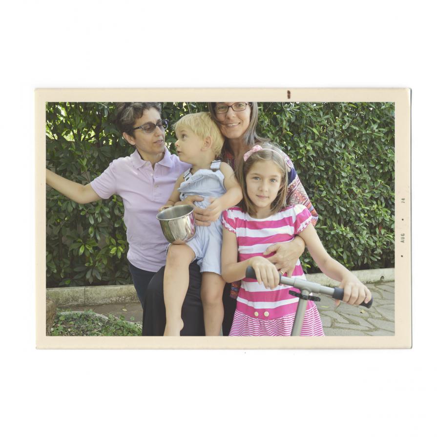 Costanza, her wife Monia and their children Beatrice e Ludovico - July 2014