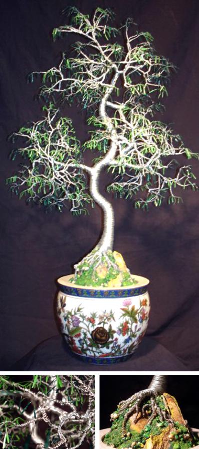 Oriental Bonsai, wire tree sculpture