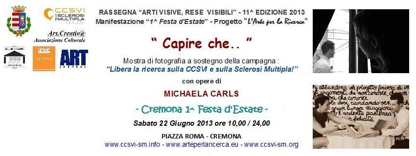 Banner Mostra personale di Michaela Carls in Piazza Roma Cremona