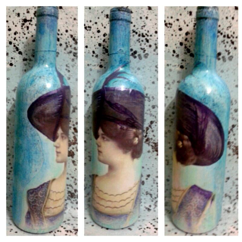 Vint Age Lady on Bottle