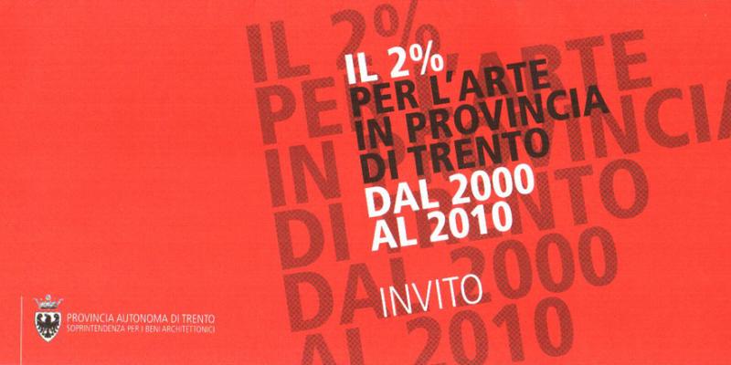 IL DUE% PER L'ARTE IN PROVINCIA DI TRENTO