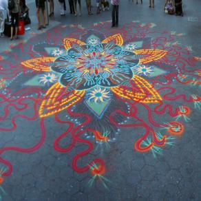 Sand Painting July 20th Union Sq NYC