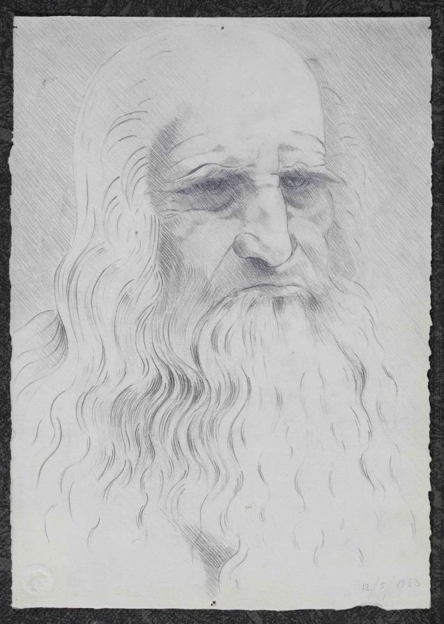 Copia dell'autoritratto di leonardo da vinci