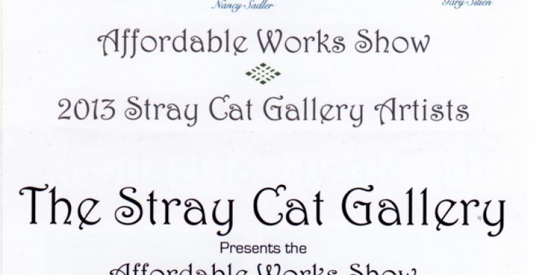 Artist Carla Strozzieri participated in the Stray Cat Gallery Affordable Works Show