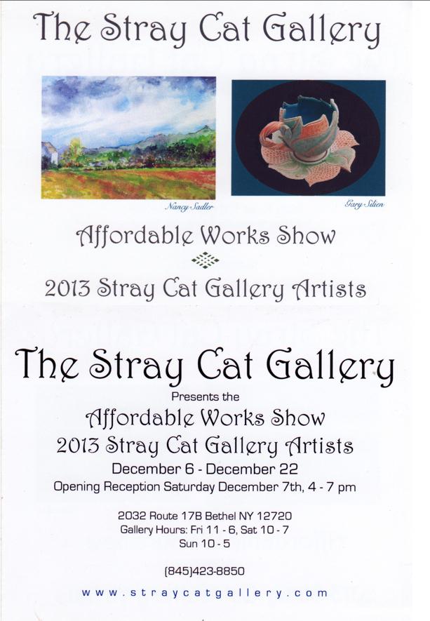 Artist Carla Strozzieri participated in the Stray Cat Gallery Affordable Works Show