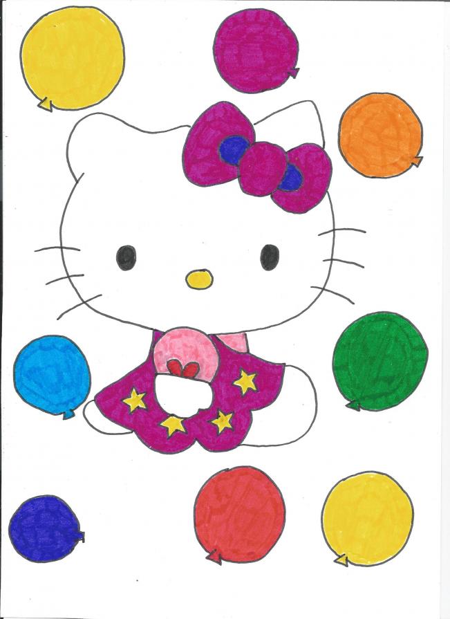 HELLO KITTY WITH BALLOONS