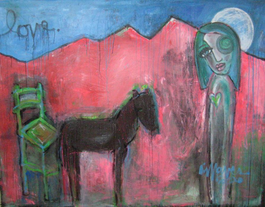 Horse and Green Chair