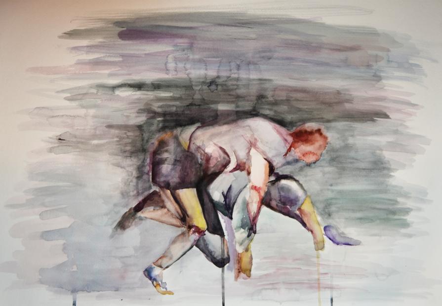 Wrestling in Watercolor 3