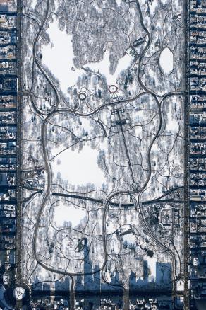 Winter from Above - Central Park From 10,000 Feet