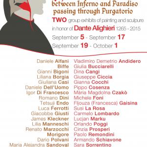 750 years between Inferno and Paradiso passing through Purgatorio –  two group exhibits of painting and sculpture in honor of Dante Alighieri  1265 - 2015