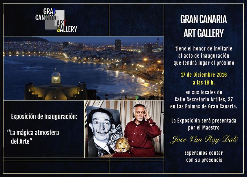 Collective Exhibition "Atmosfera  mágica del Arte"  with testimonial of JOSE’ VAN ROY DALI’,( son of great artist SALVADOR DALì) at "Gran Canaria Art gallery "of Las Palmas  of  Gran Canaria 