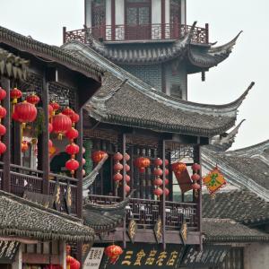 China. Shanghai. Contrasts between old and new 2/2