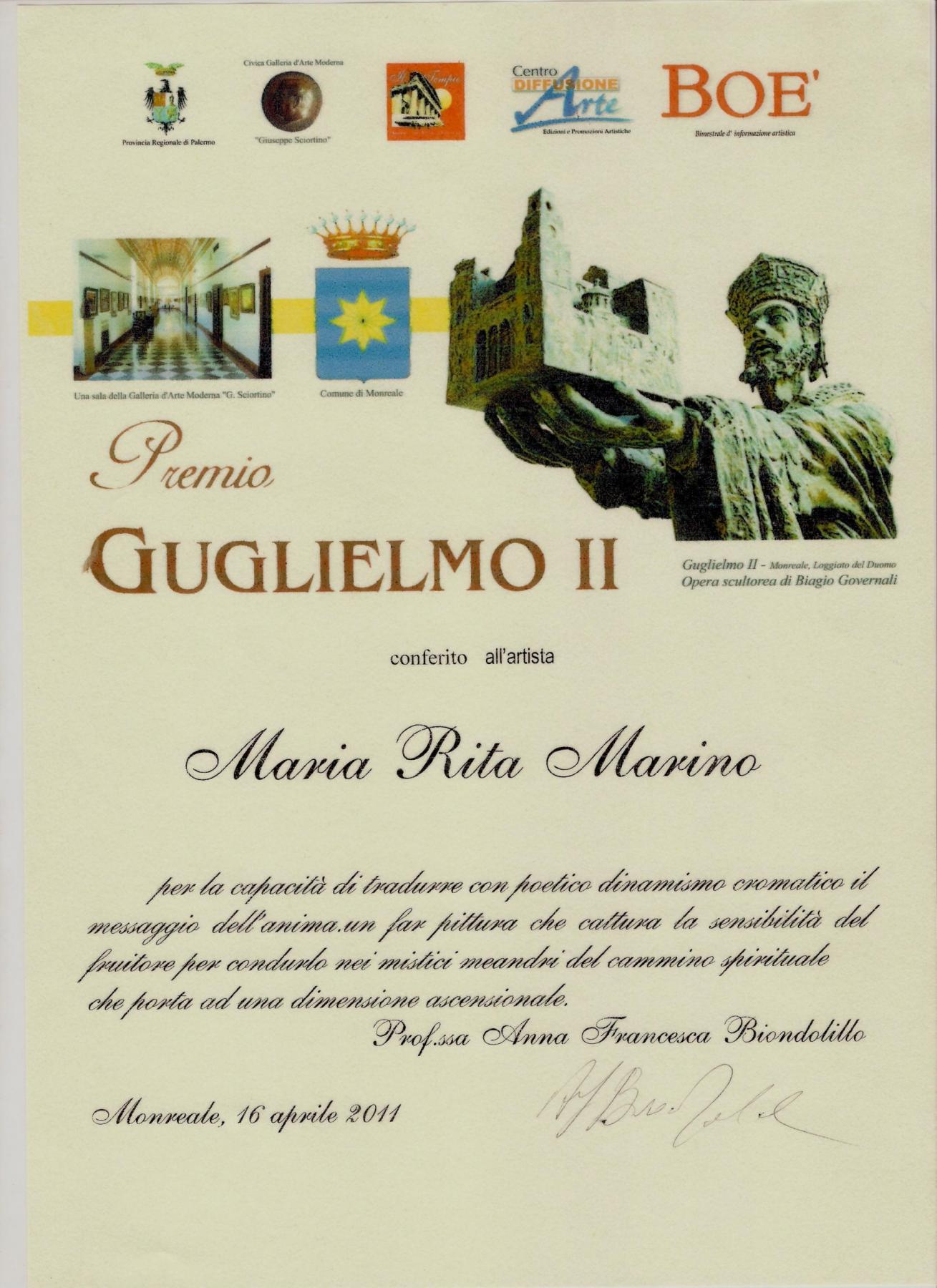 Premio GUGLIELMO II