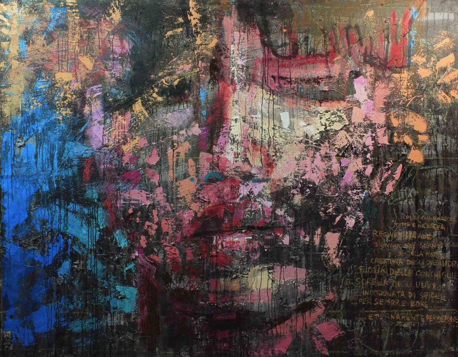 Fabio Modica | Persefone Kore - mixed media on canvas - cm 265x198 | 104,3x78 inches - 2014 | Mandarin Oriental - Atlanta - USA