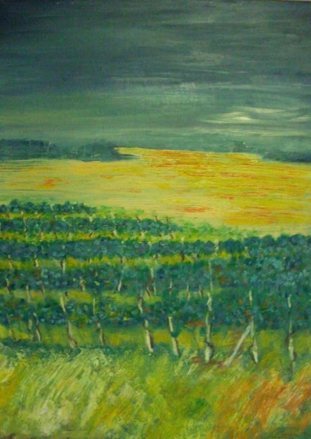 LA VIGNA (OLIO SU TELA - 60X80X2 -1987)