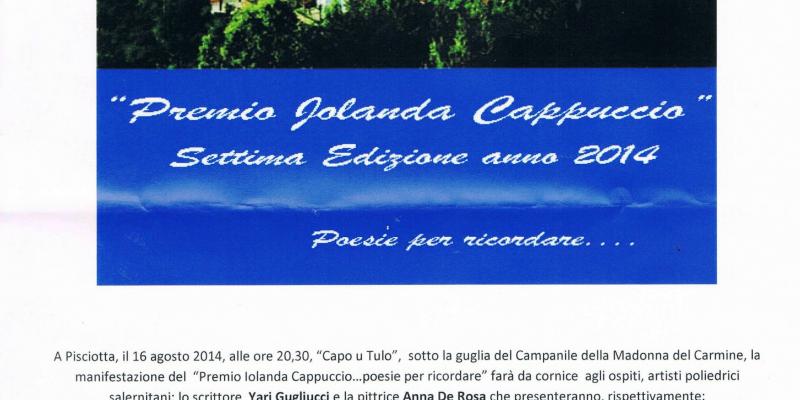 PREMIO IOLANDA CAPPUCCIO 7 edizione anno 2014