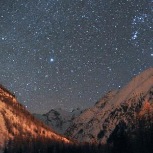 Italy. Val d'Aosta. White and his reflexes