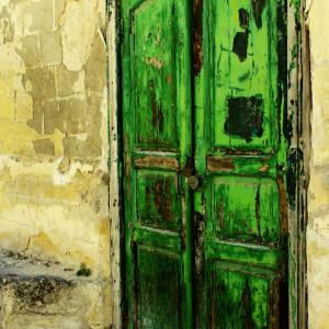 The old forgotten  green door